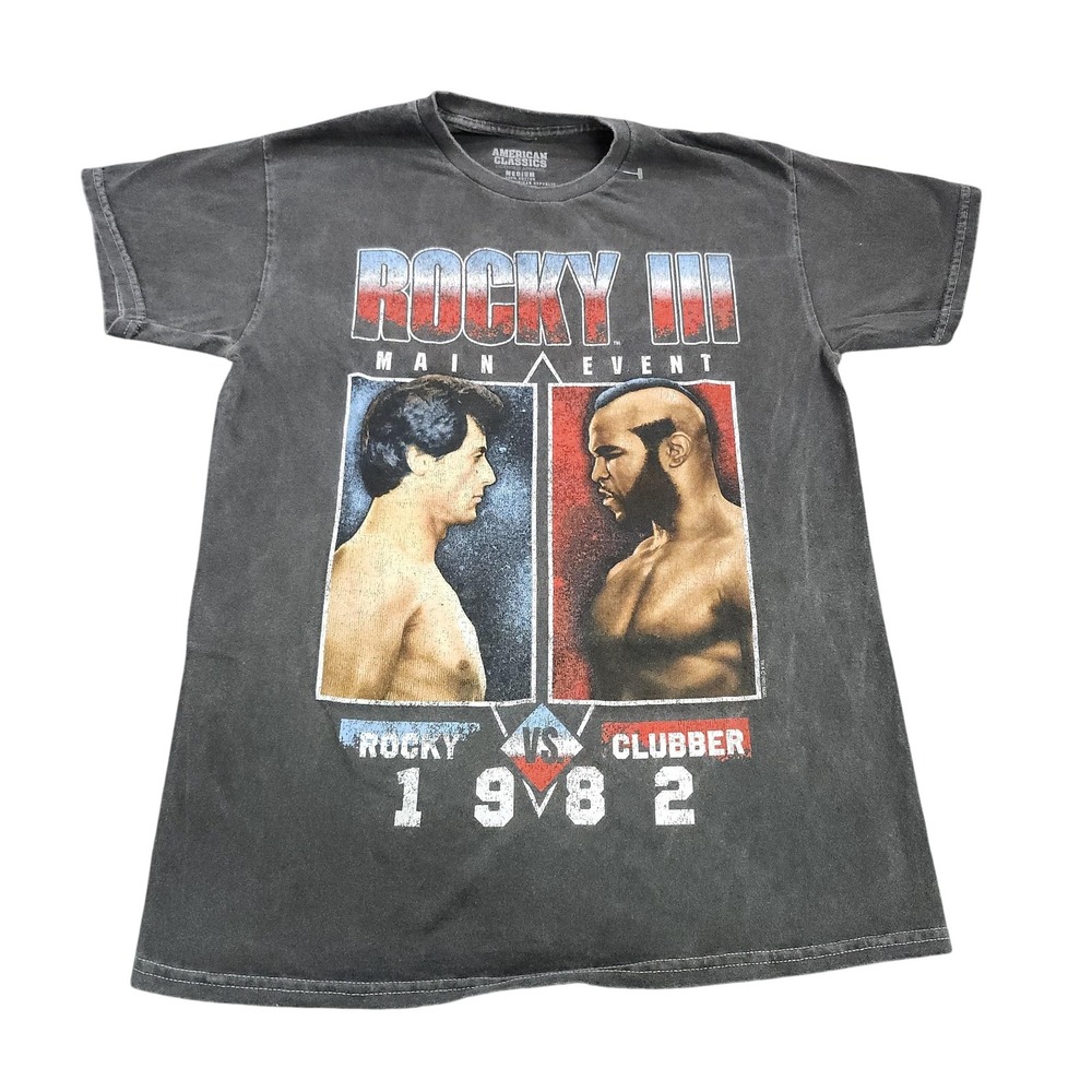 American Classics Shirt Mens Medium Black Rocky III Clubber Lang Graphic Tee Top